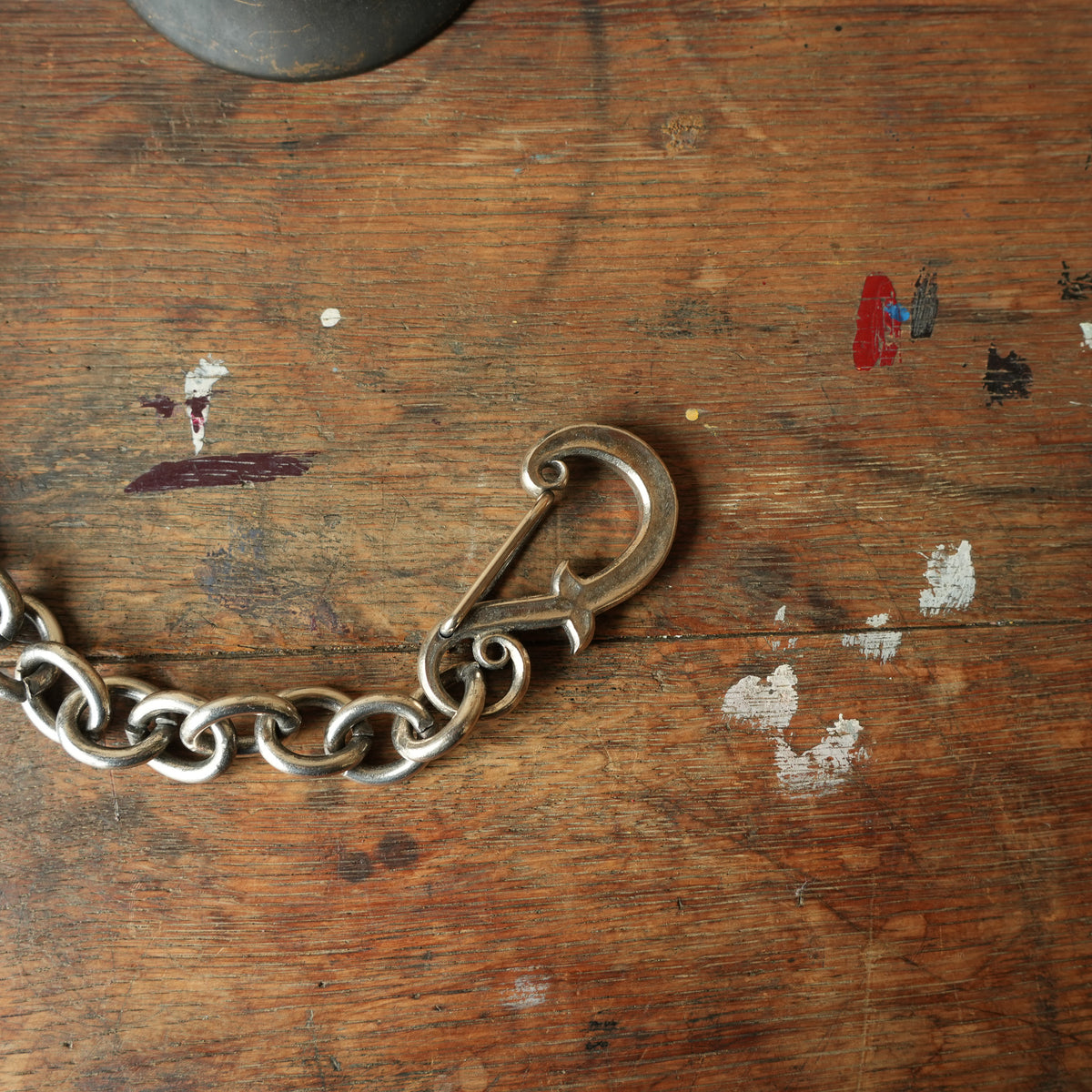 INCEPTION_F-HOLE CARABINER WALLET CHAIN/ SILVER PLATING <ipc-10></ipc-10>
