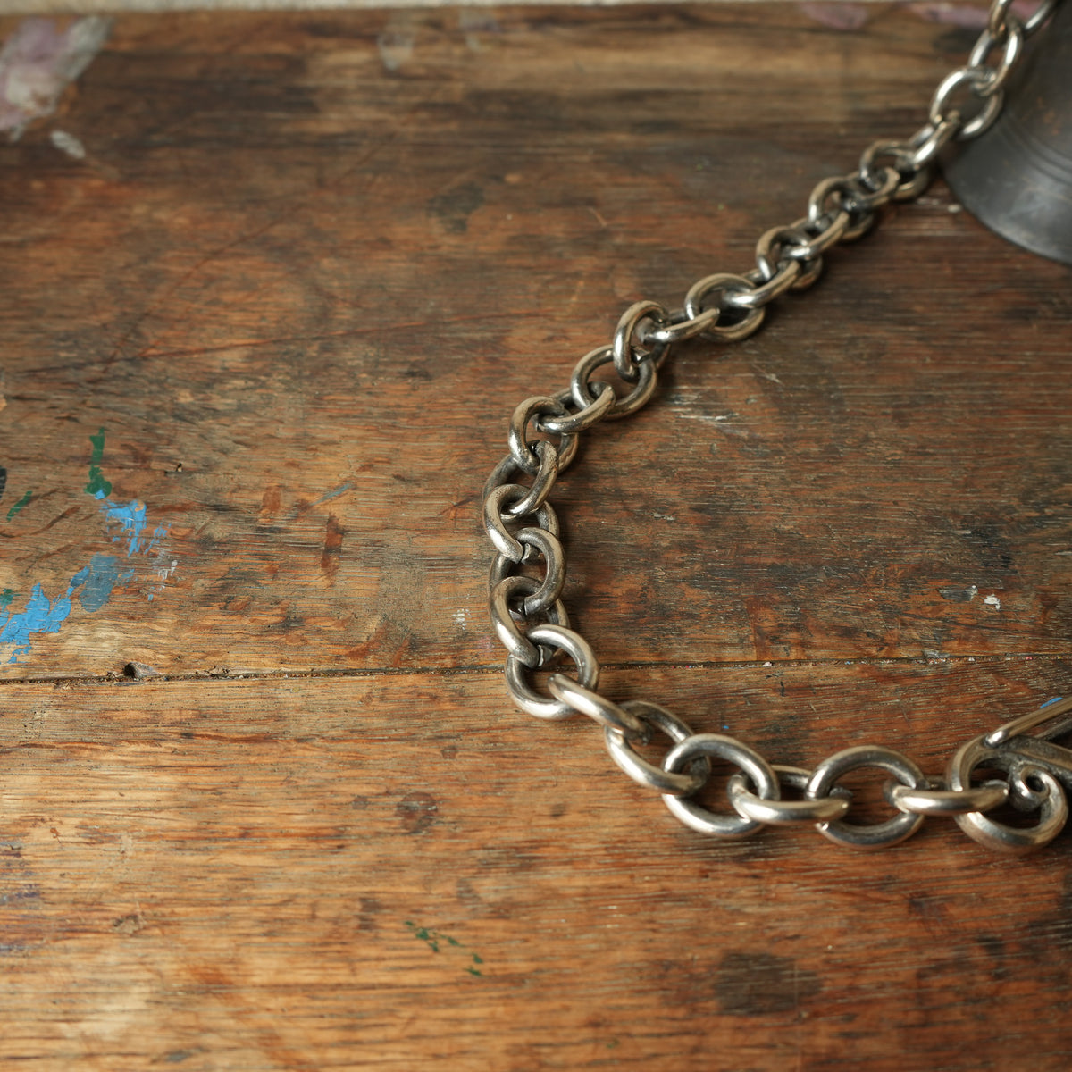 INCEPTION_F-HOLE CARABINER WALLET CHAIN/ SILVER PLATING <ipc-10></ipc-10>
