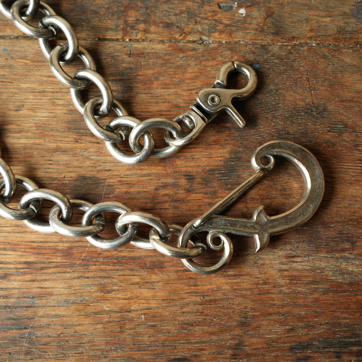 INCEPTION_F-HOLE CARABINER WALLET CHAIN/ SILVER PLATING <ipc-10></ipc-10>