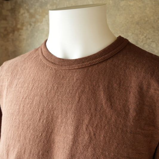 UES_652321_10_1_8番スラブネップ半袖Tシャツ_Brown