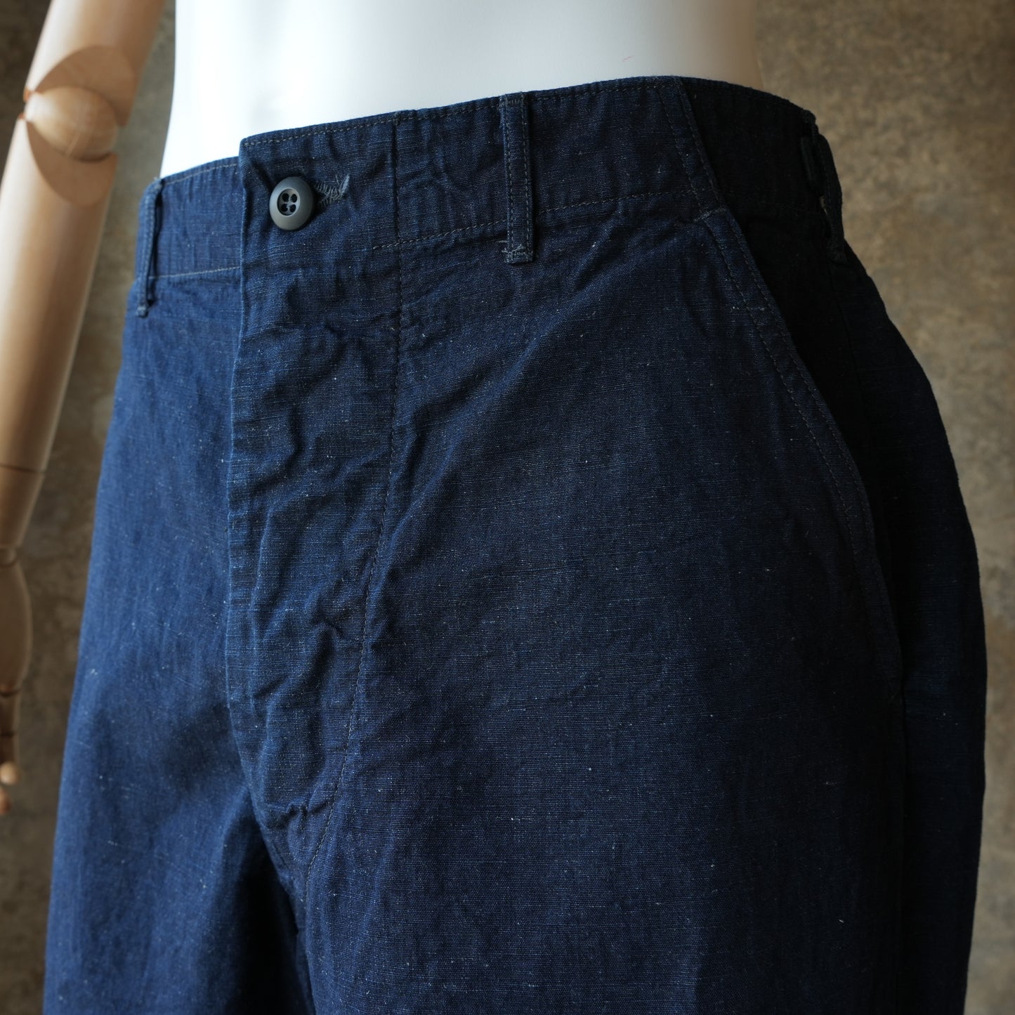WORKERS_FWP Trousers_Indigo Cotton Linen