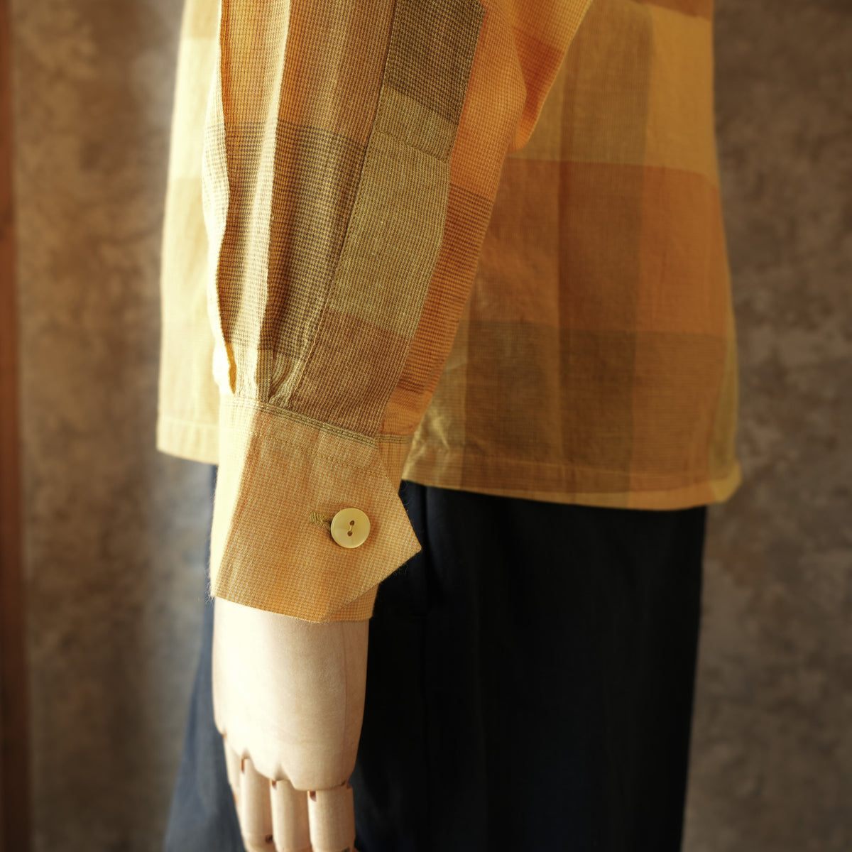 G&F Co. PLAID CHECK SHIRT L/S YELLOW