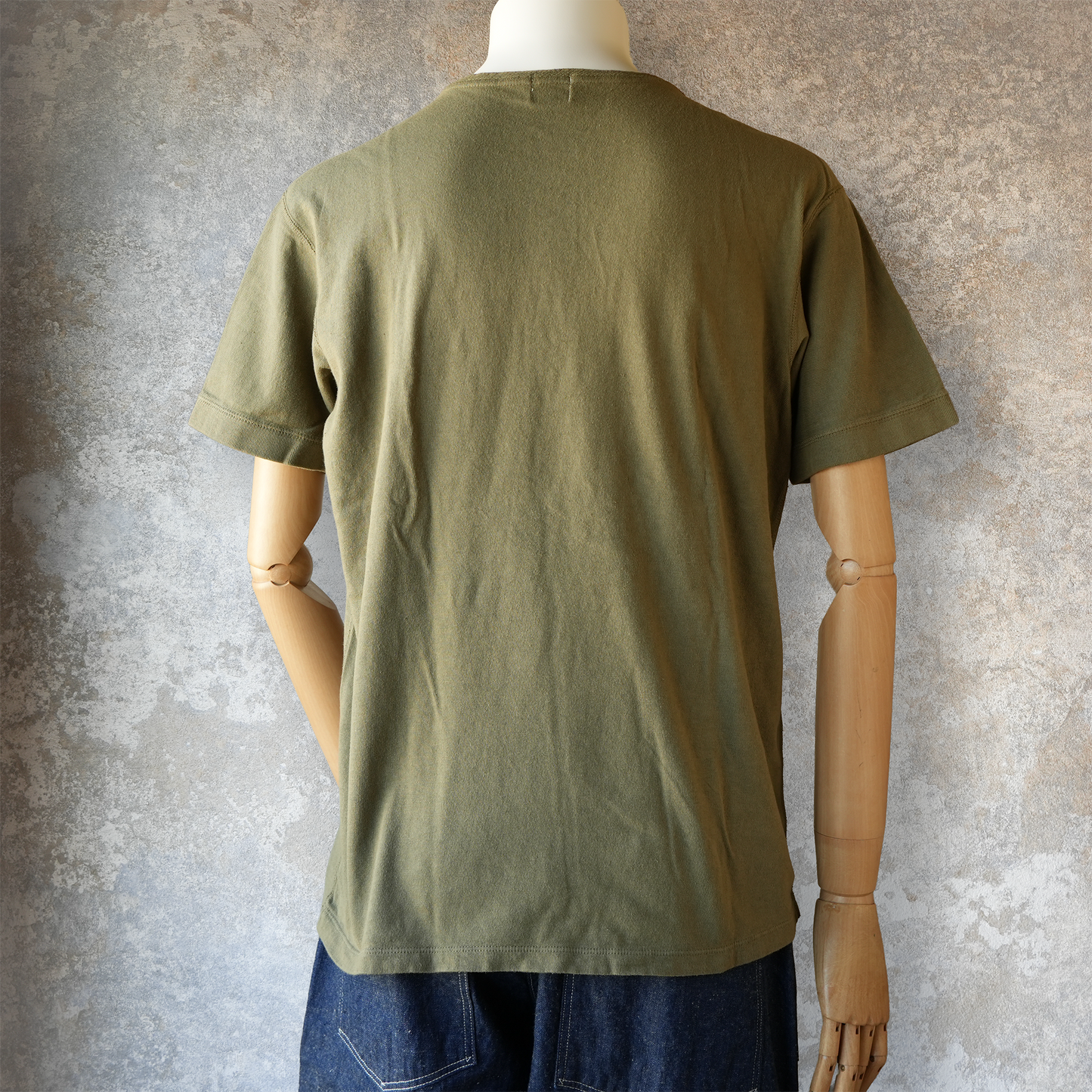 LOOP&WEFT_LRH1042_LOOPWHEELED CLASSIC HENLEY_ARMY OLIVE