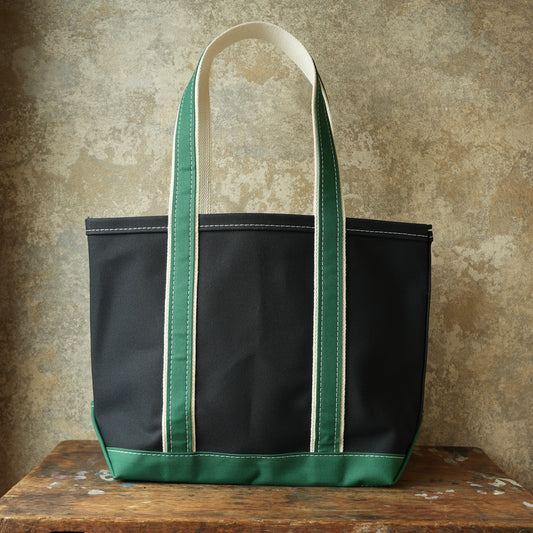WORKERS_Deluxe Pocket Tote Bag_Dark Navy x Green Handle_Long