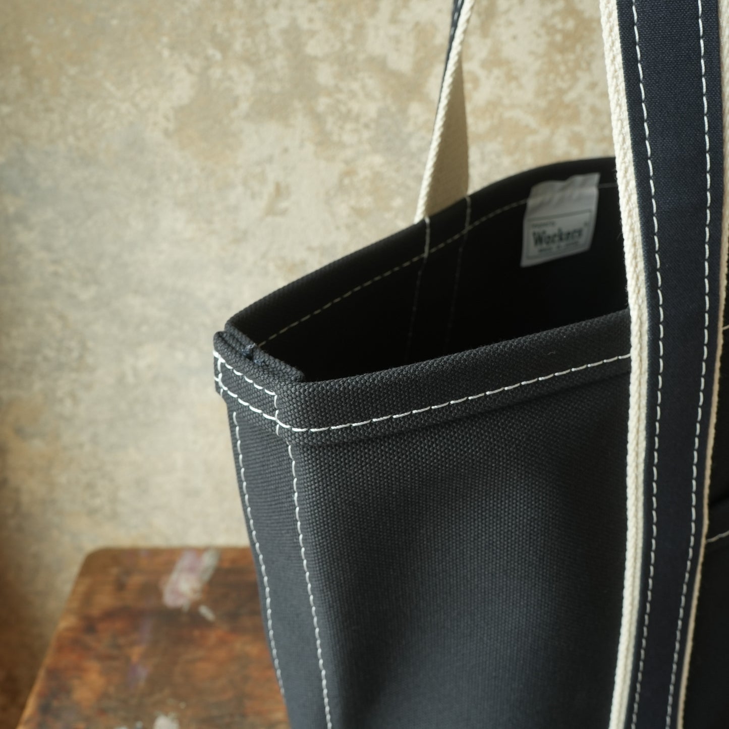 WORKERS_Deluxe Pocket Tote Bag_Dark Navy x Navy Handle_Long
