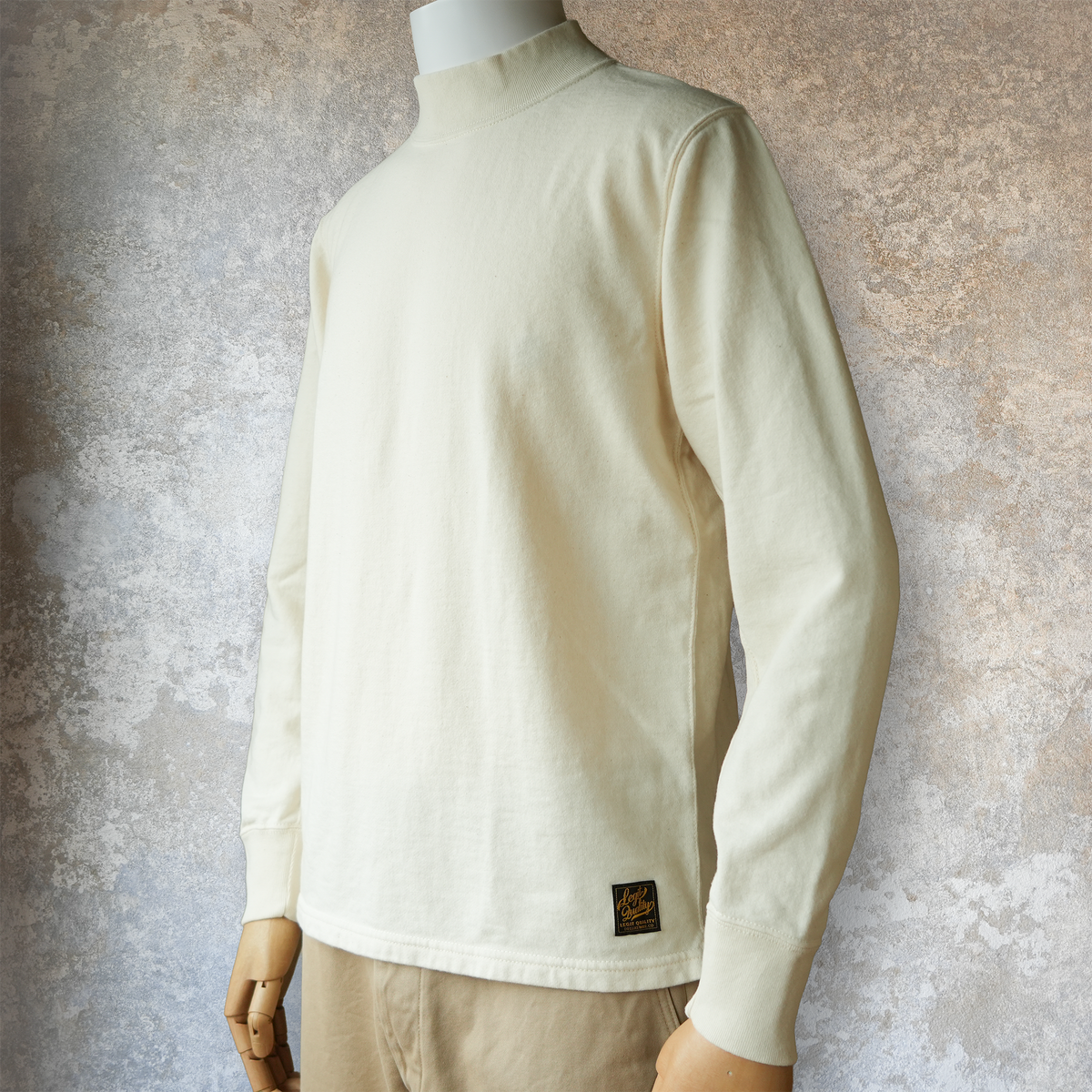DELUXEWARE_M300-00_MOCK NECK KNIT_NATURAL