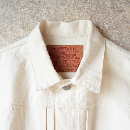 STUDIO D’ARTISAN LADIES_SDL-411E_1st Type White Denim Jacket