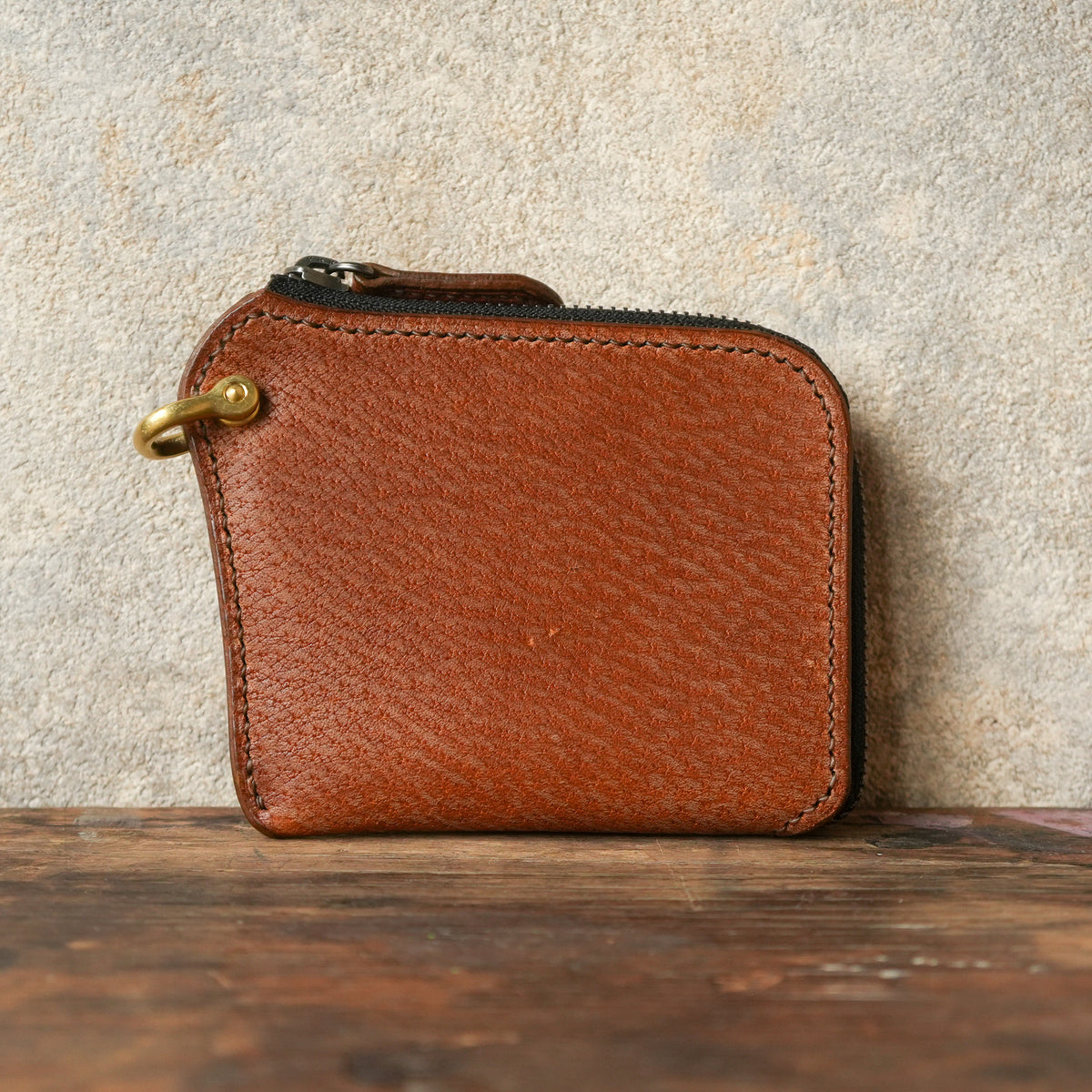 SpiralDance_L-Zip Small Wallet_CAMEL