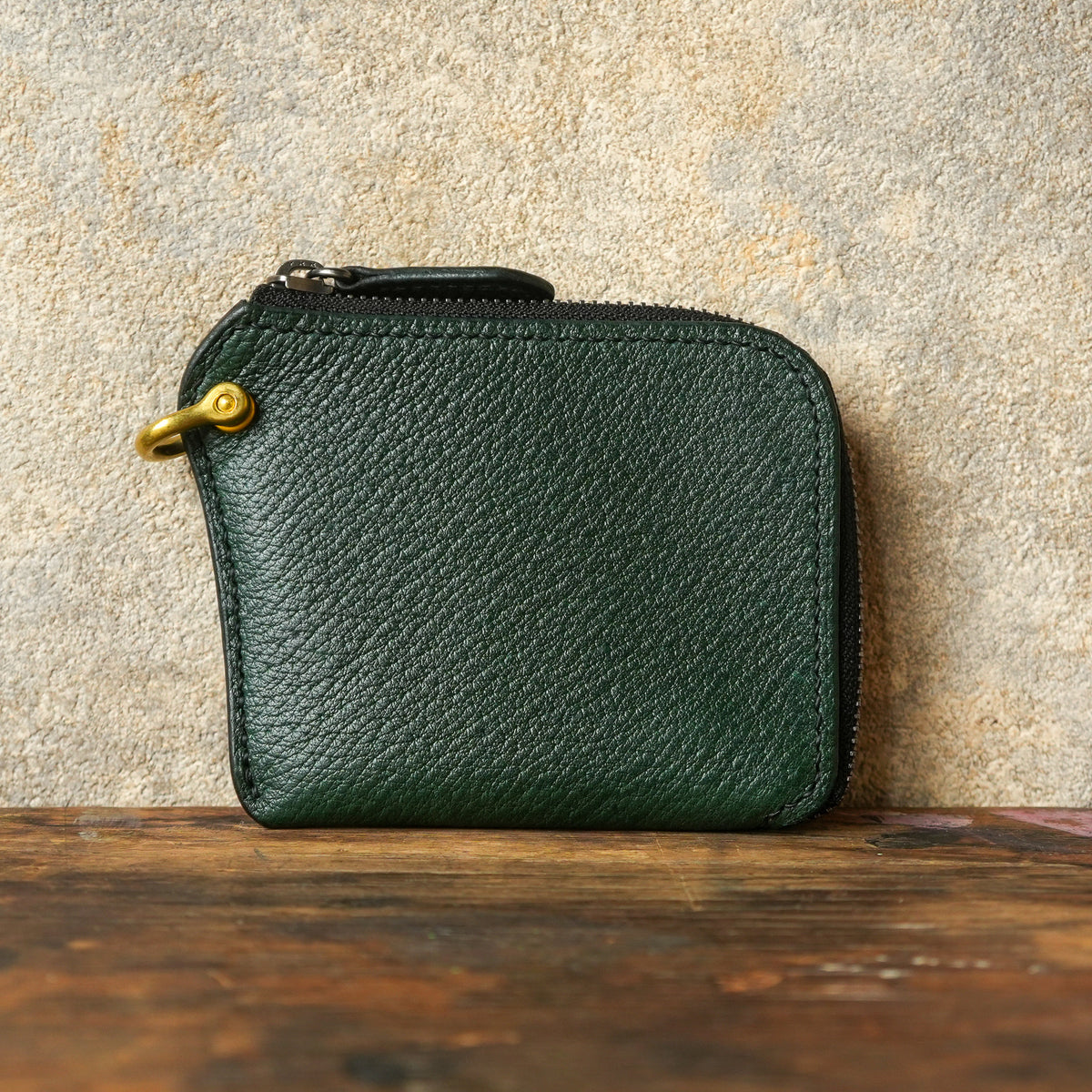 SpiralDance L-Zip Small Wallet DARK GREEN