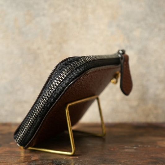 SpiralDance_L-Zip Small Wallet_BROWN