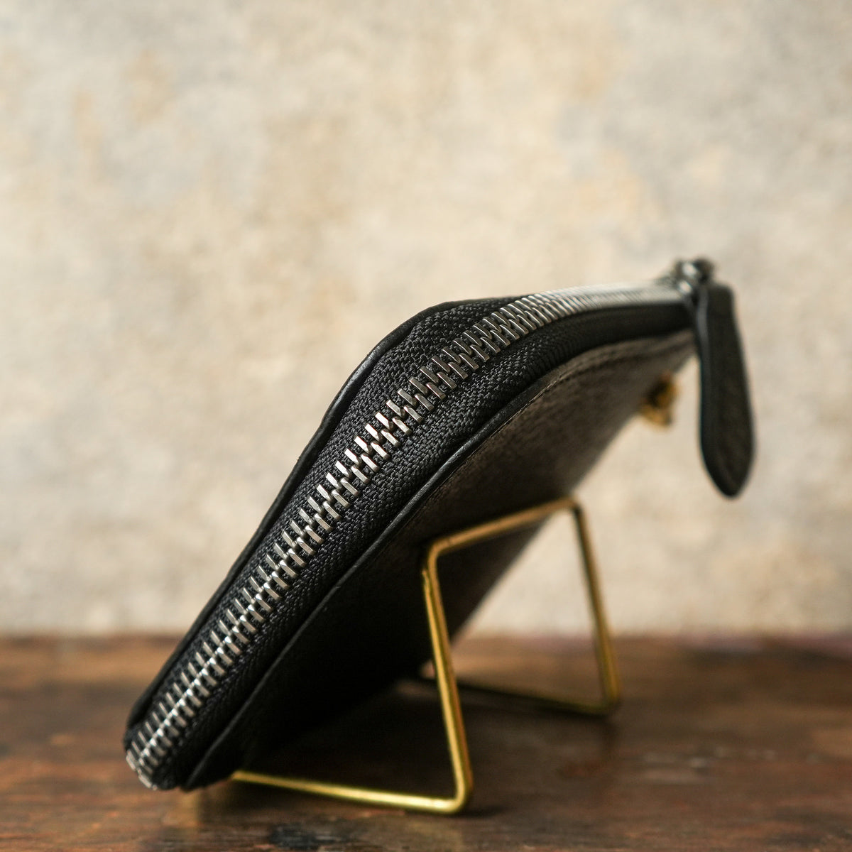 SpiralDance_L-Zip Small Wallet_BLACK