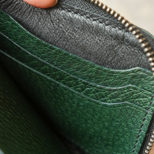 SpiralDance L-Zip Small Wallet DARK GREEN