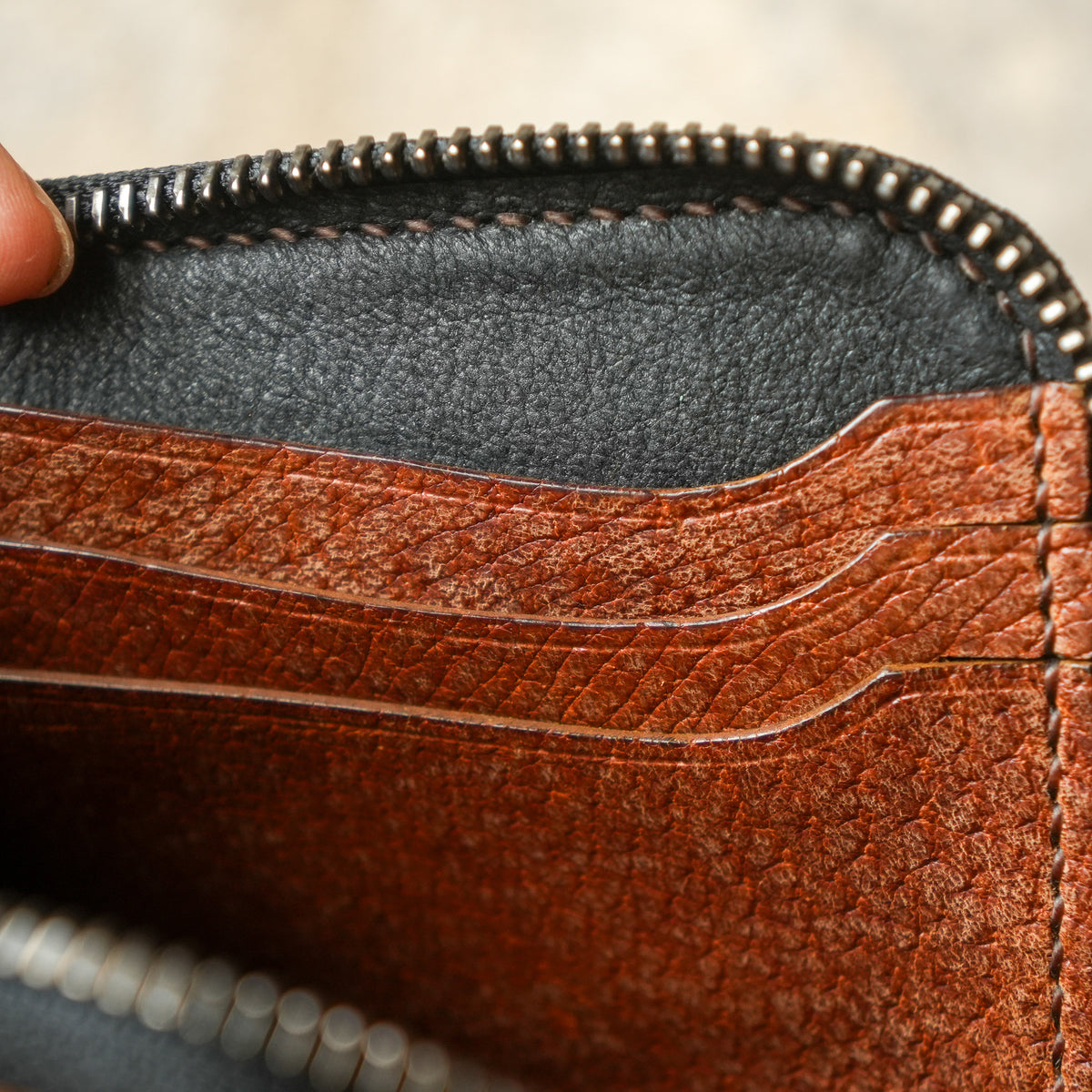 SpiralDance_L-Zip Small Wallet_CAMEL