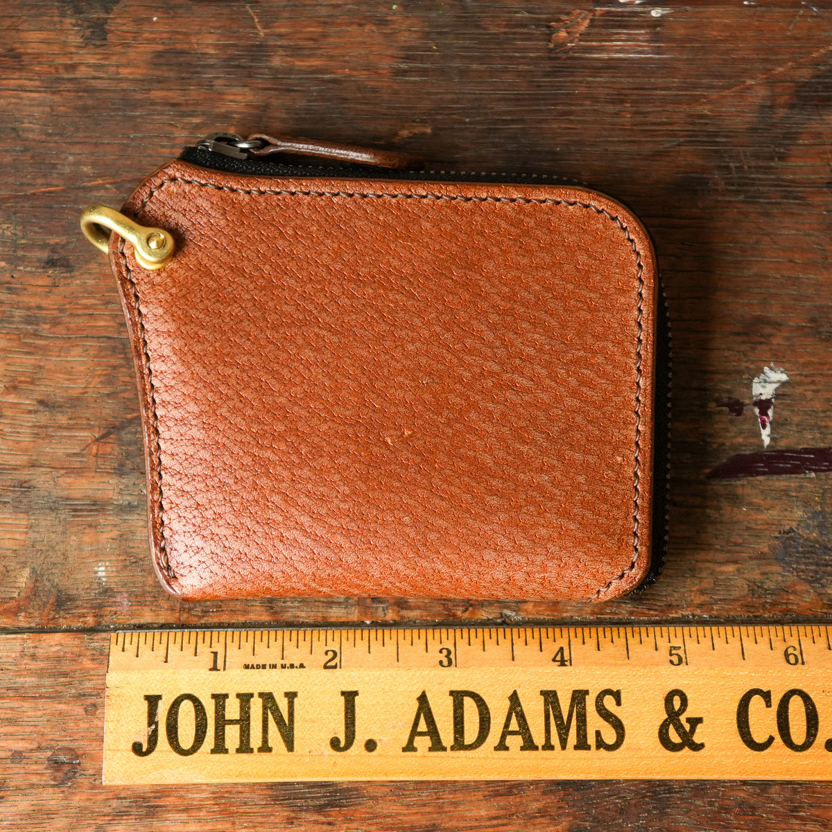 SpiralDance_L-Zip Small Wallet_CAMEL