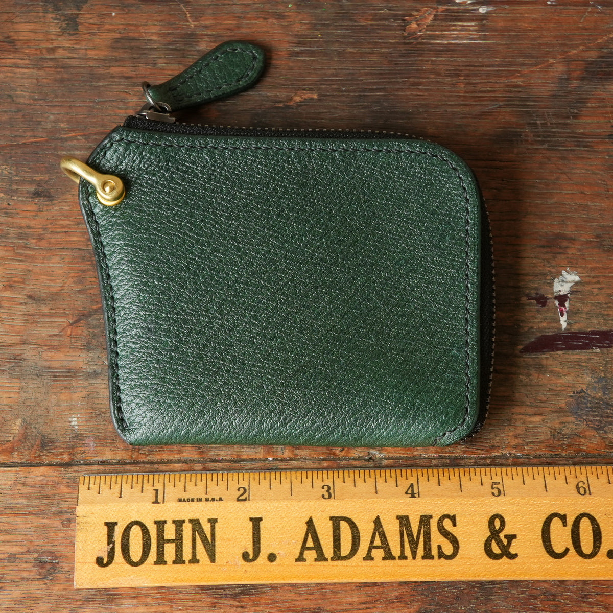 SpiralDance_L-Zip Small Wallet_DARK GREEN