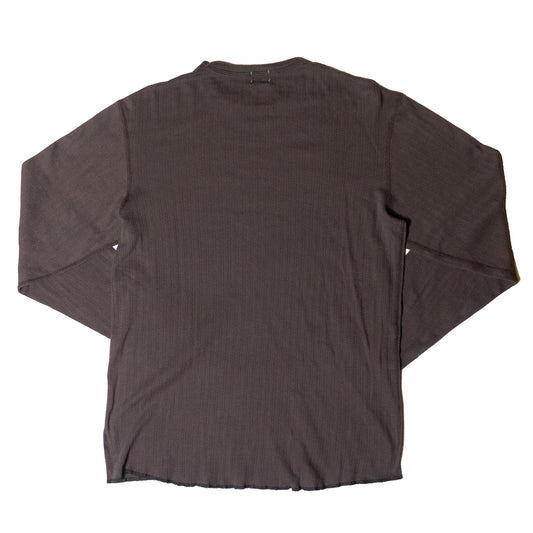 LOOP&WEFT_LRC1114_SMOOTH DROP NEEDLE RIB KNIT L/S CREW_CLASSIC BLACK