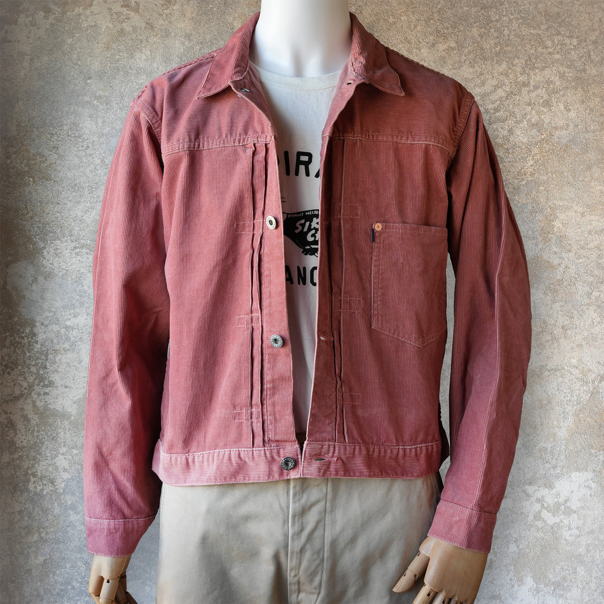 TCB Jeans_New S40's Cord Jacket_Salmon Pink
