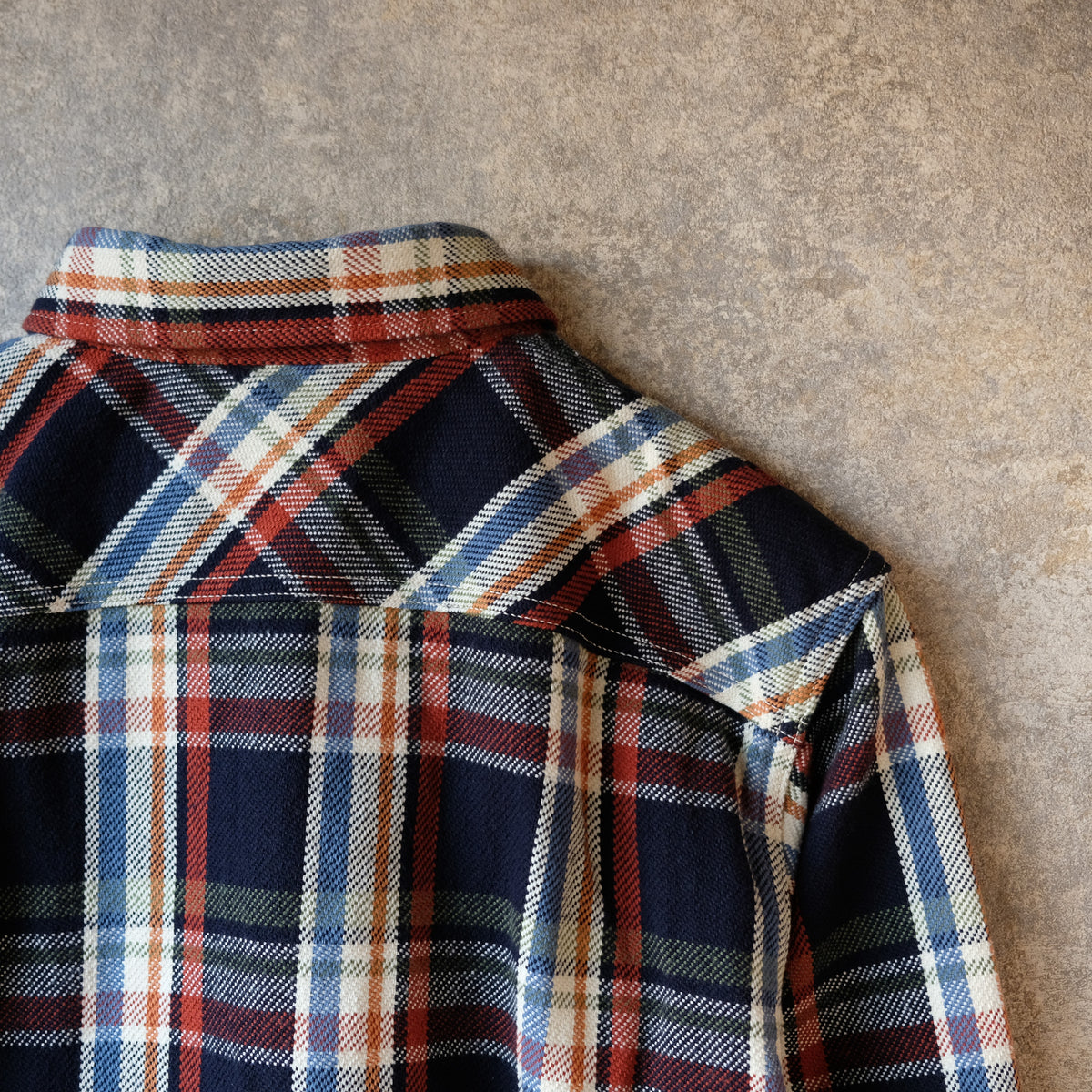 UES_502553_05_3_Yarn-dyed heavy flannel shirt_Navy