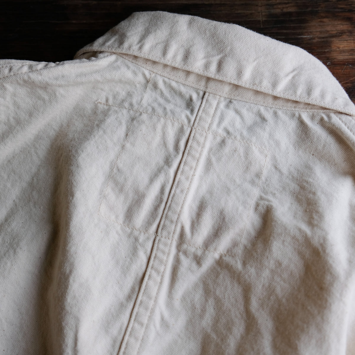 WORKERS_SUPER BIG CAT Jacket, 10 oz White Denim
