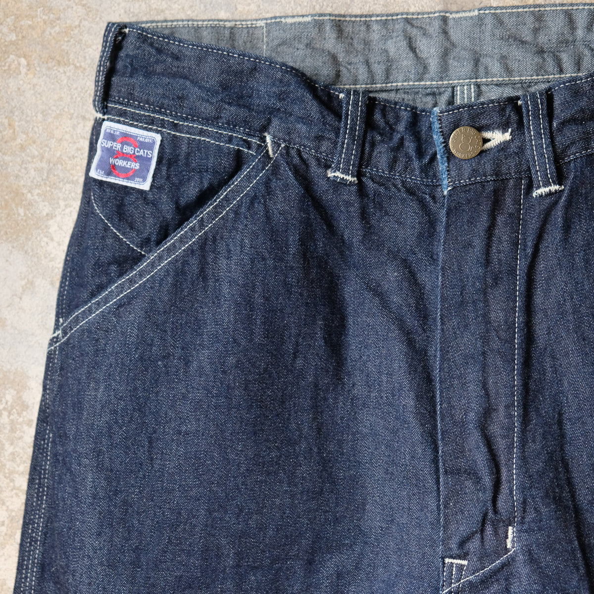 WORKERS_SUPER BIG CAT Work Pants_10oz Indigo Denim