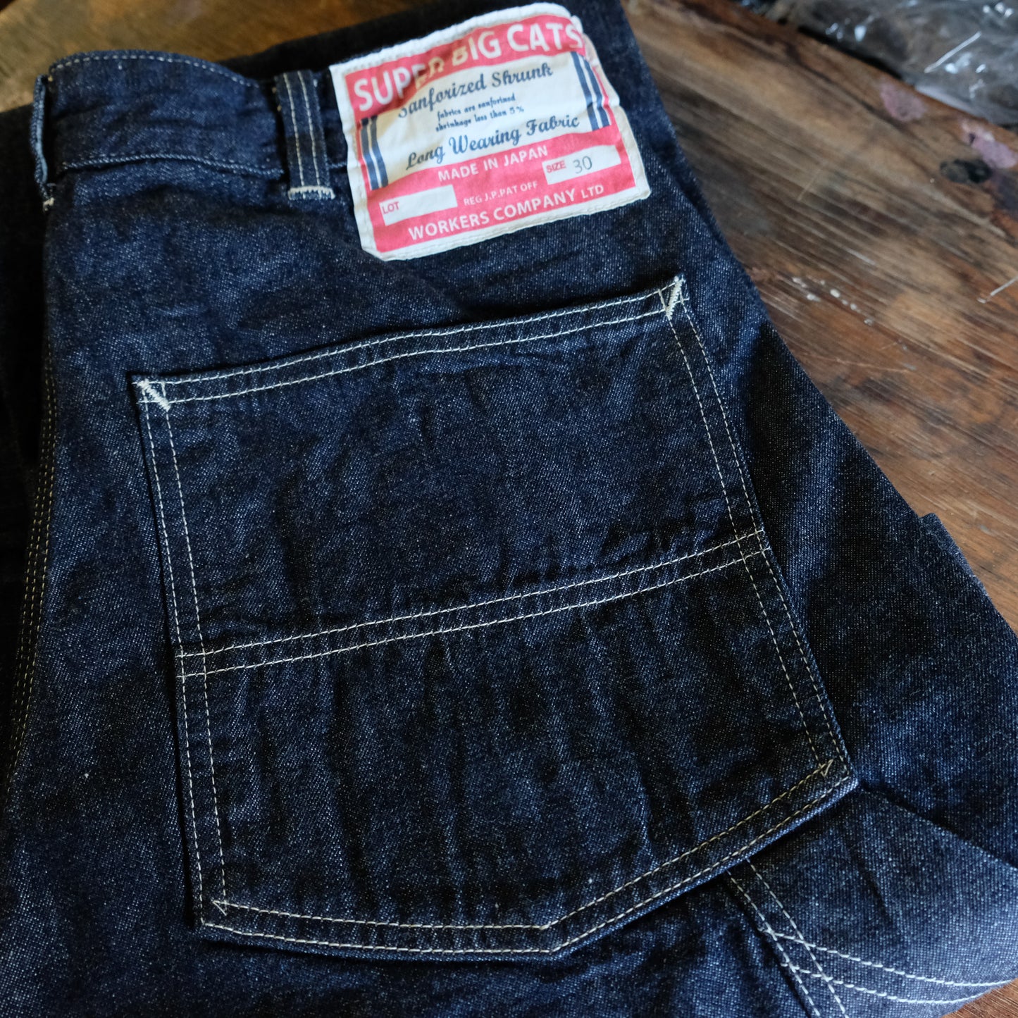 WORKERS_SUPER BIG CAT Work Pants_10oz Indigo Denim