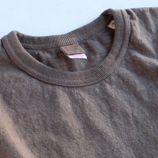 UES_652321_No.8 Slub Nep Short Sleeve T-Shirt_COFFEE