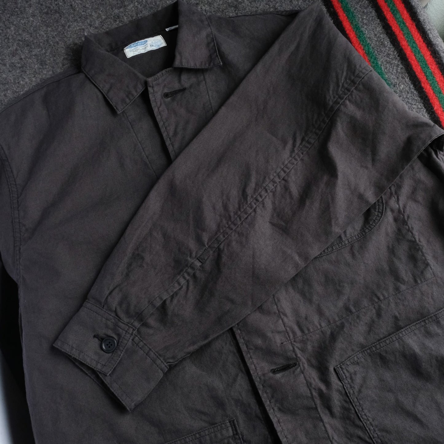 WORKERS_Summer Jacket_Charcoarl Linen Cotton