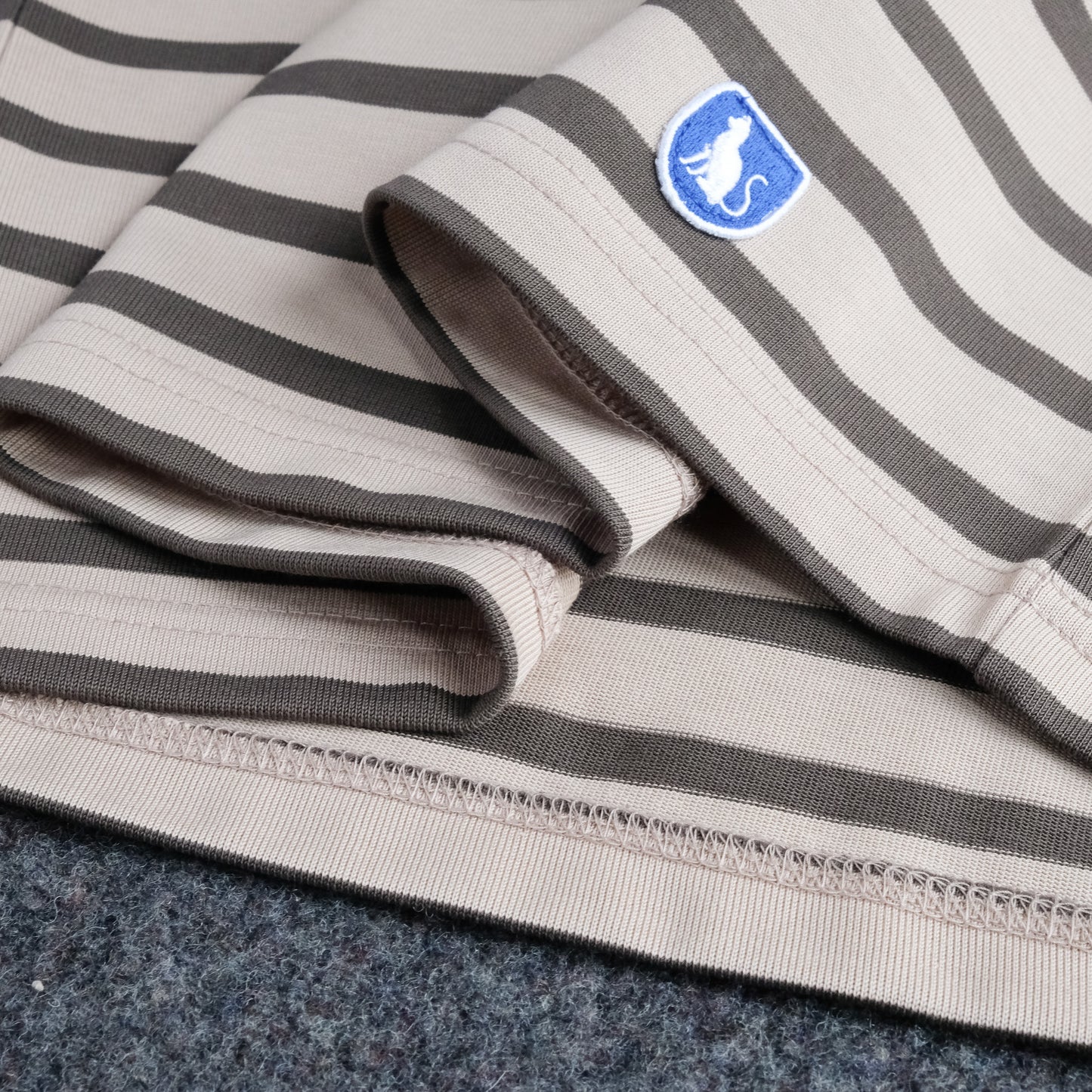 WORKERS_Border T_Long Sleeve_Dark Mocha x Latte