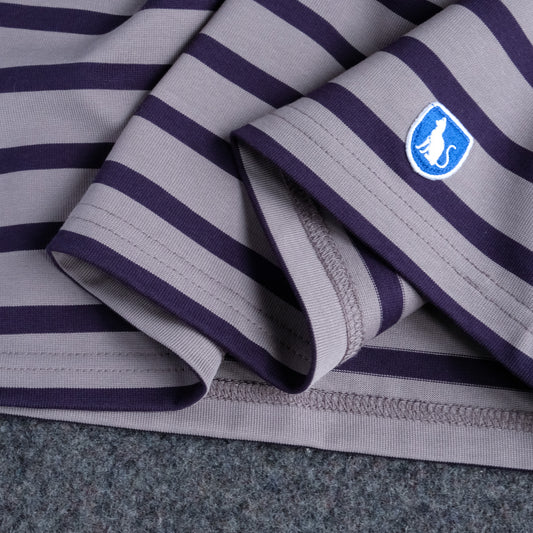 WORKERS_Border T_Short Sleeve_Navy×Gray