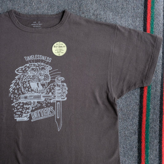 G&F Co._PRINTED 1940s SPORTS TEE_JAGUAR_INK BLACK