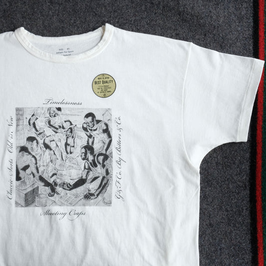 G&F Co._PRINTED 1940s SPORTS TEE_SHOOTING CRAPS_OFF WHITE