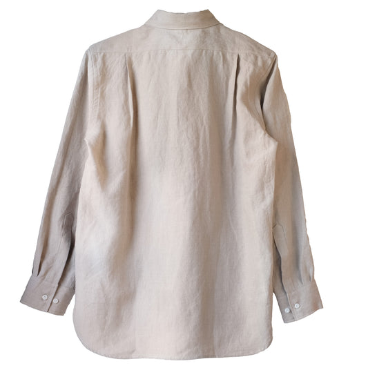 WORKERS_Square Collar Shirt, Ecru Linen