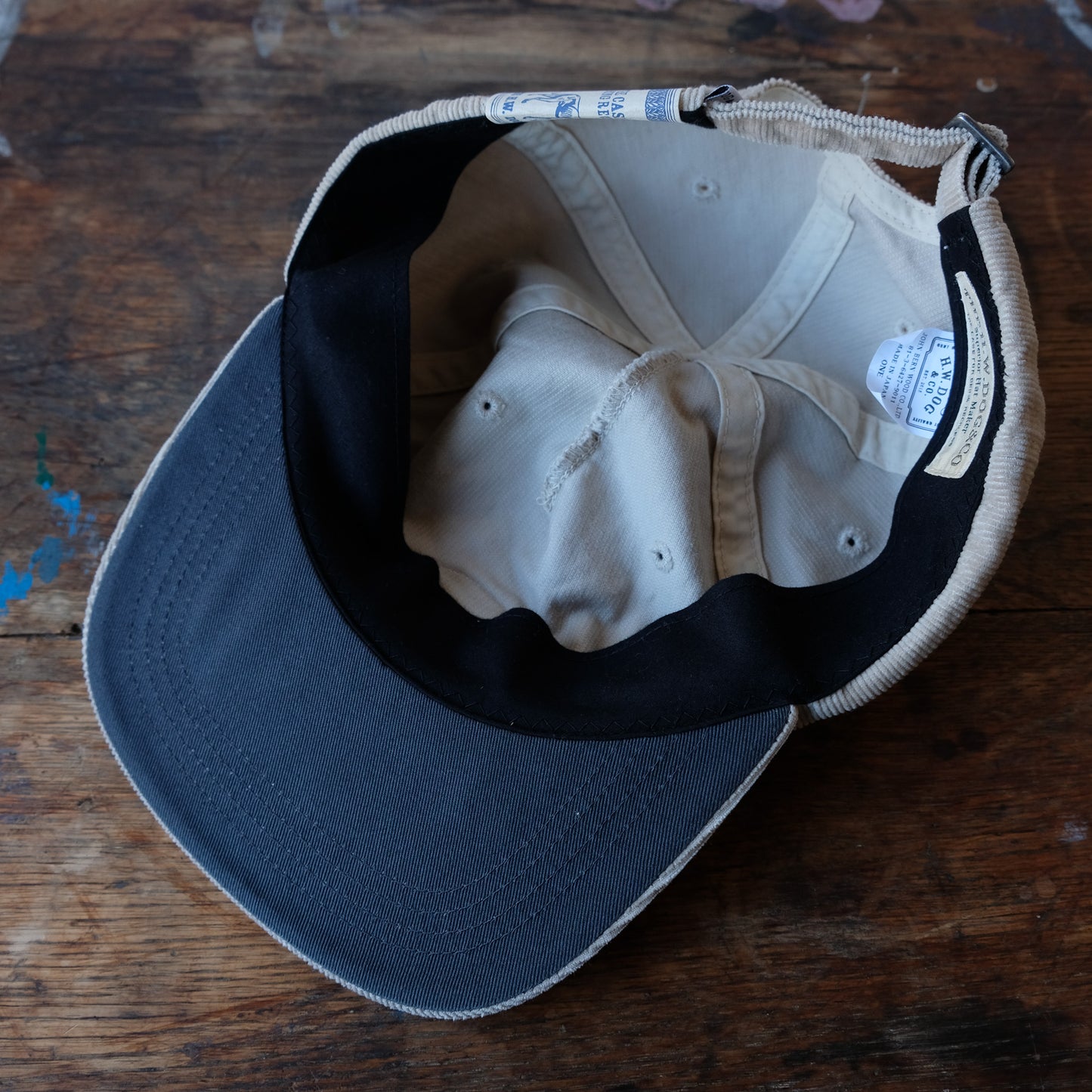 THE HWDOG&CO_D-1002_ CORDUROY WORKERS CAP_BEIGE