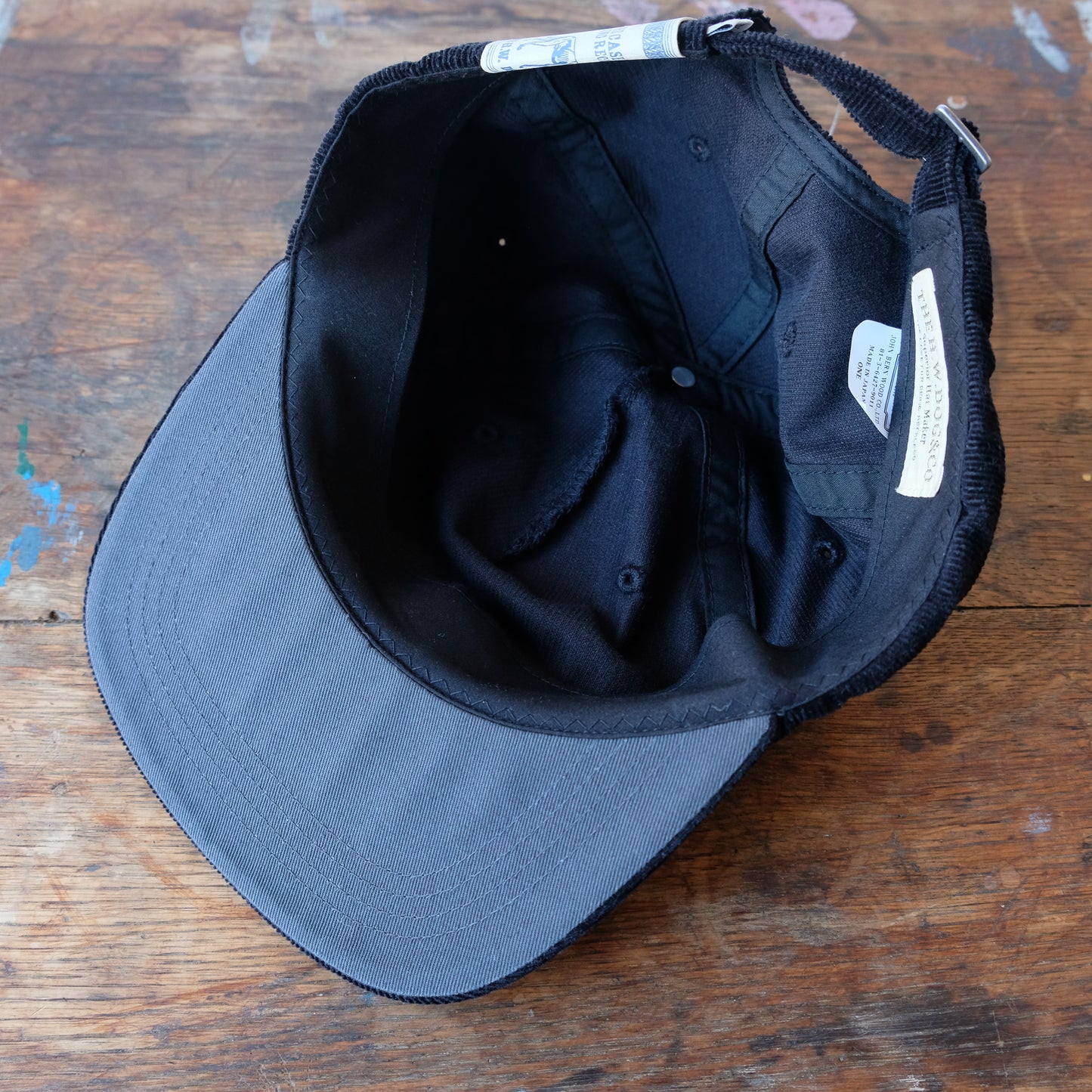 THE HWDOG&CO_D-1002_ CORDUROY WORKERS CAP_BLACK