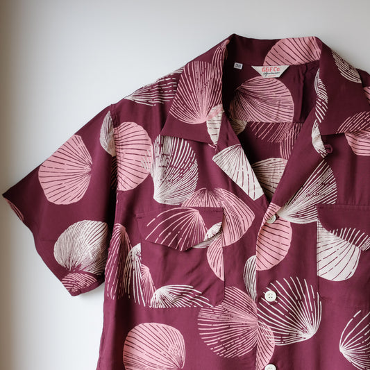 G&F Co._HAWAIIAN SHIRT S/S_BURGUNDY