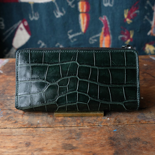 SpiralDance_L ZIP WALETT_Crocodile×Wild Boar_A