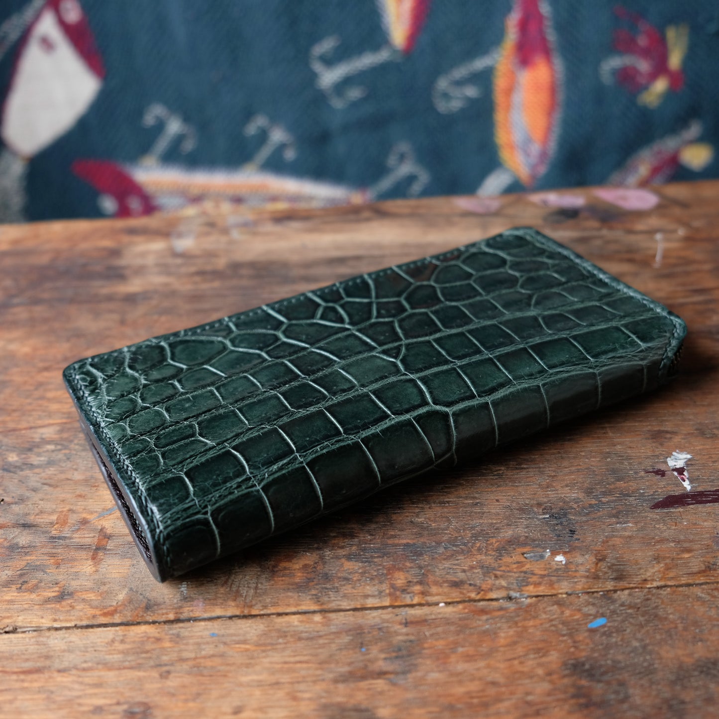 SpiralDance_L ZIP WALETT_Crocodile×Wild Boar_A