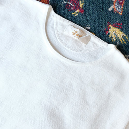 PREQUEL_C1006_Stiff Cotton T-shirt (White) スティッフコットンTシャツ(ホワイト)