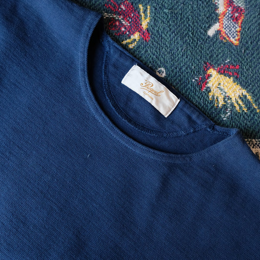 PREQUEL_C1006_Stiff Cotton T-shirt (White) スティッフコットンTシャツ(ネイビー)