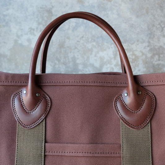 WORKERS_Leather Handle Tote Bag_Brown Canvas