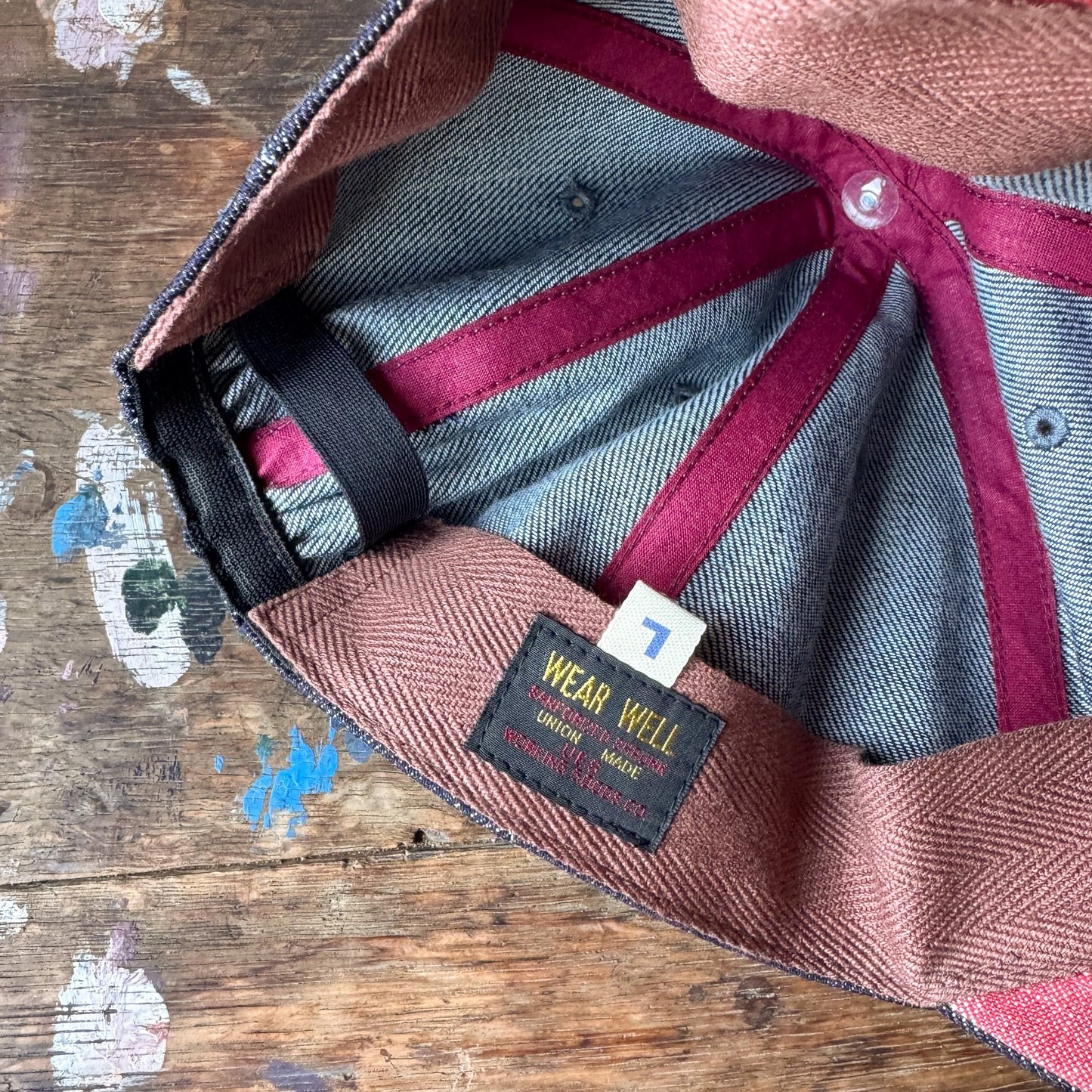 UES_82DC_デニムキャップ_GOOD START_赤