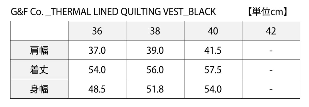 G&F Co. _THERMAL LINED QUILTING VEST_BLACK
