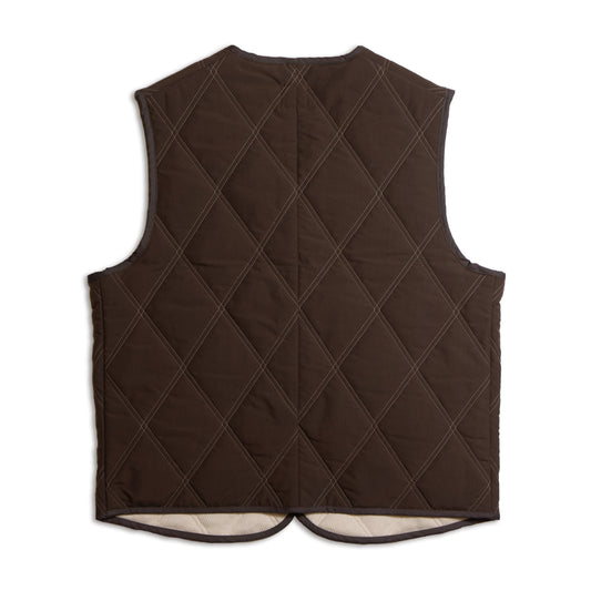 G&F Co._THERMAL LINED QUILTING VEST_BROWN GRAY