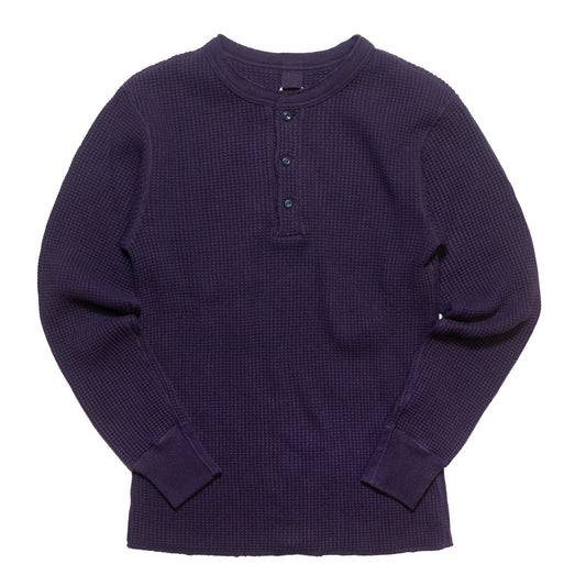 UES_662160_ビッグワッフル ヘンリーネックTシャツ_ネイビー