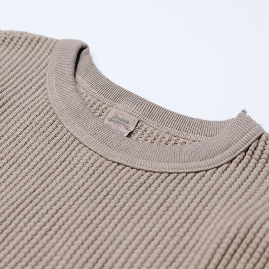 UES_601852_ビッグワッフルTシャツ_サンドベージュ