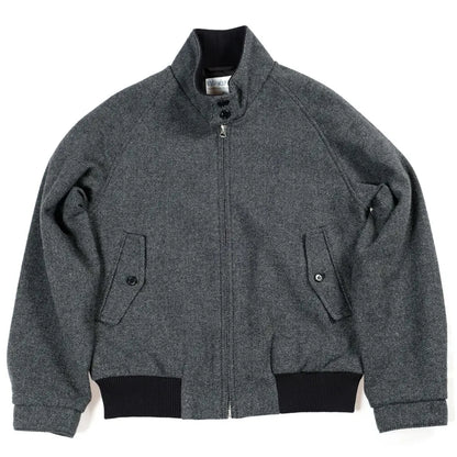 WORKERS_Harrington Jacket_Grey Herringbone Tweed