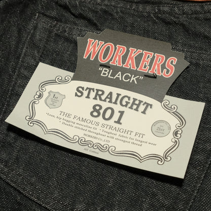 WORKERS_Lot 801 Straight Jeans_Black