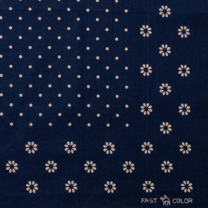 One Ear Brand_"Daisy" 50 x 50 Navy