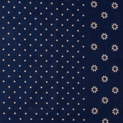 One Ear Brand_"Daisy" 50 x 50 Navy
