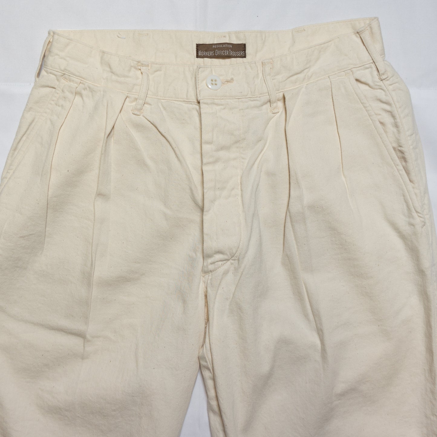 WORKERS_Officer Trousers RL Fit, White Denim